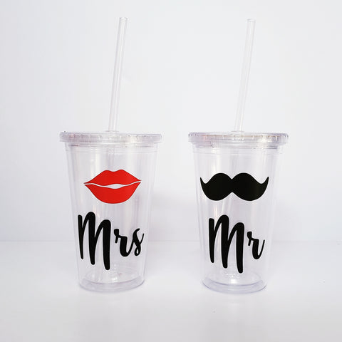 Vasos Mrs. y Mr.