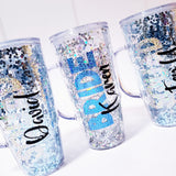 Vaso glitter con asa 800ML